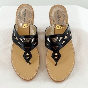 Sam Edelman Black and Gold Treva Women's Sandals Size 9